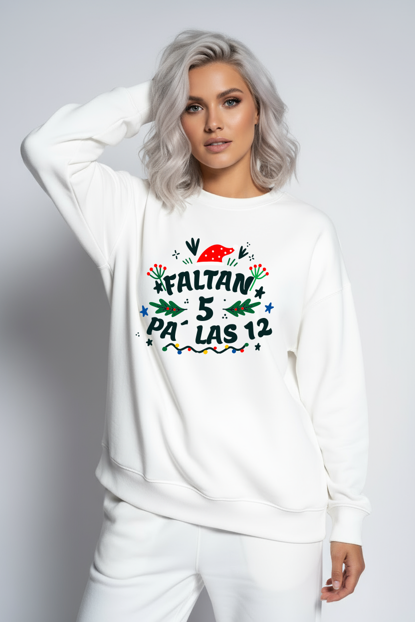 Hoodie “Faltan 5 pa’ las 12”